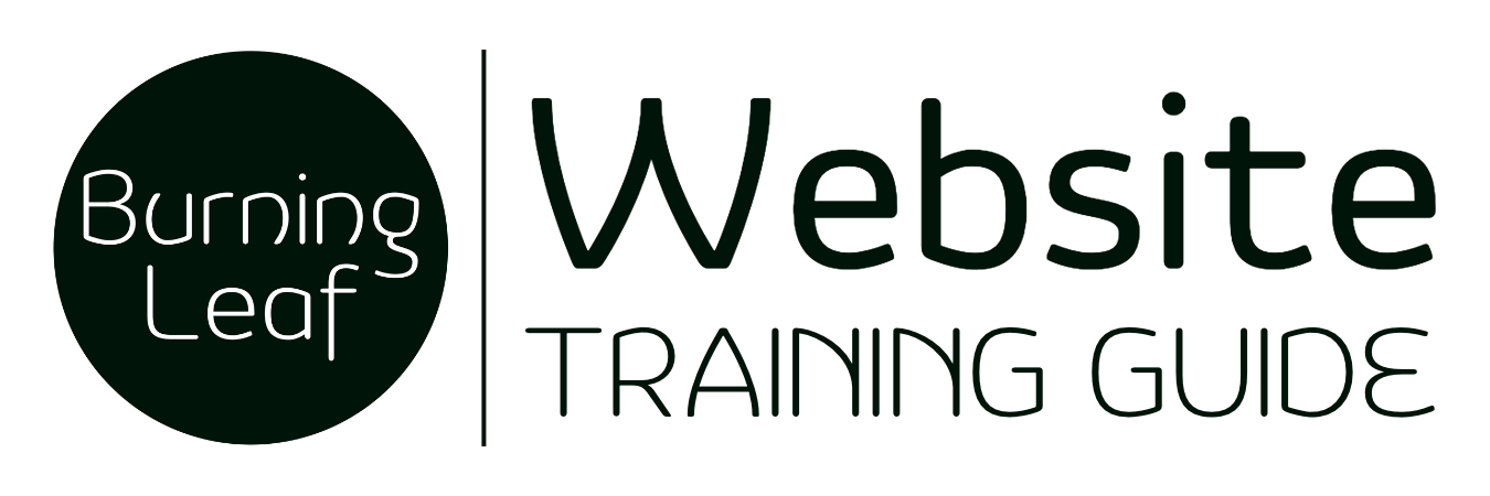 Website training guide